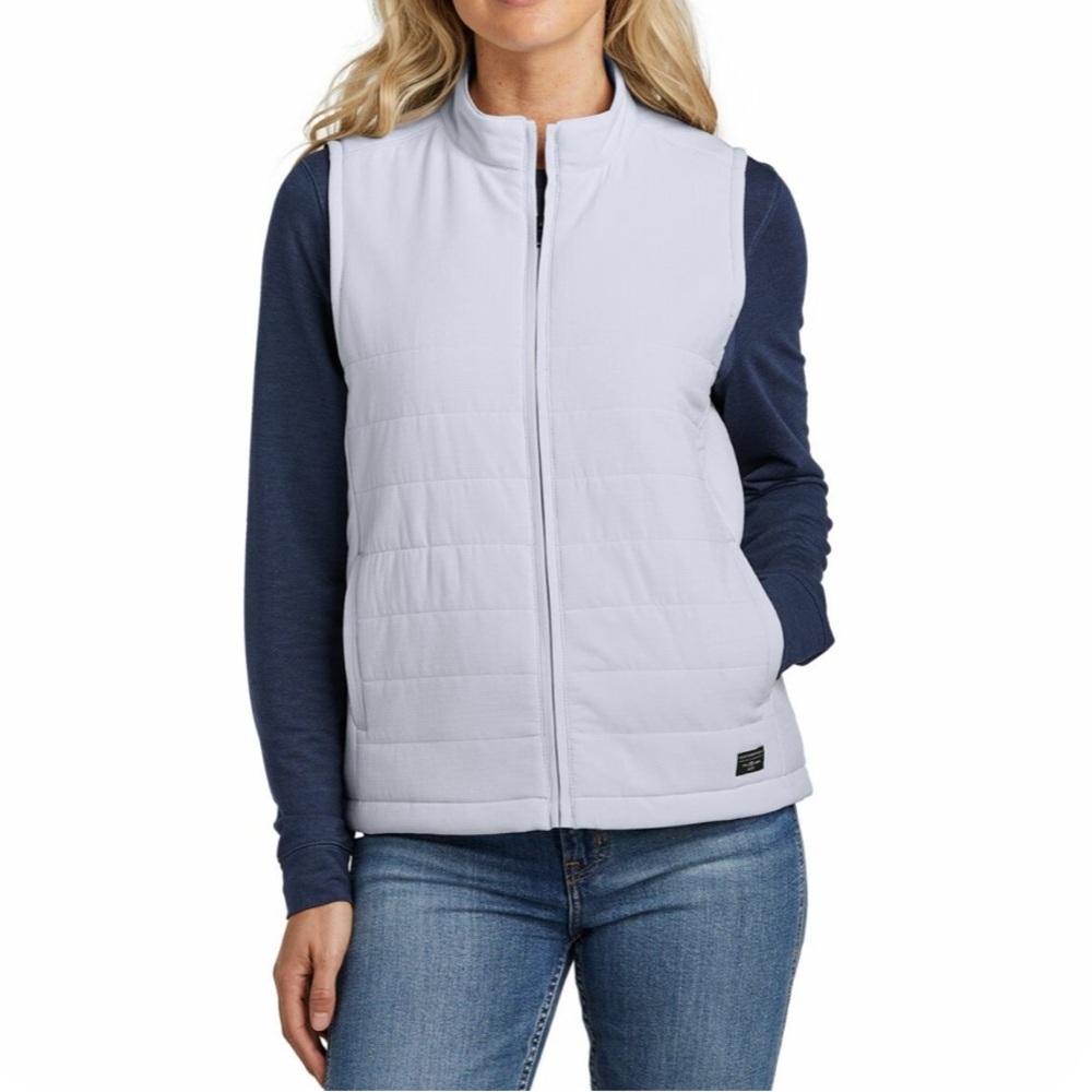 TravisMathew Light Gray Quilted Vest